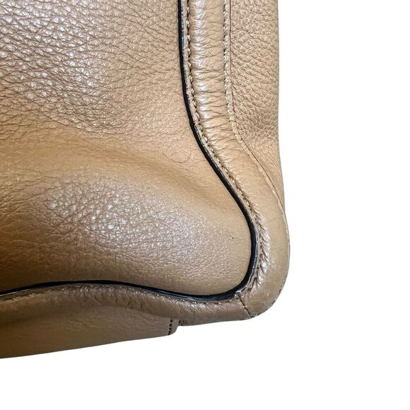 Tory Burch Amanda Tan Camel Leather Easy Tote Shoulder Bag Tote - Picture 16 of 16